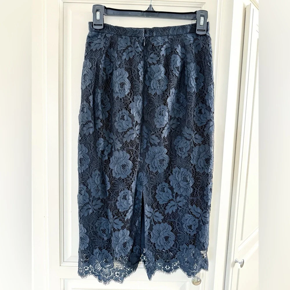 🏷️ J. Crew Women's Floral Lace Pencil Skirt New With Tag